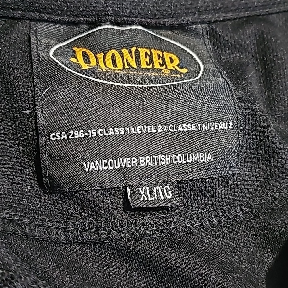 Pioneer XL black reflective class 1 level 2 storm master traffic short sleeve - Picture 6 of 7